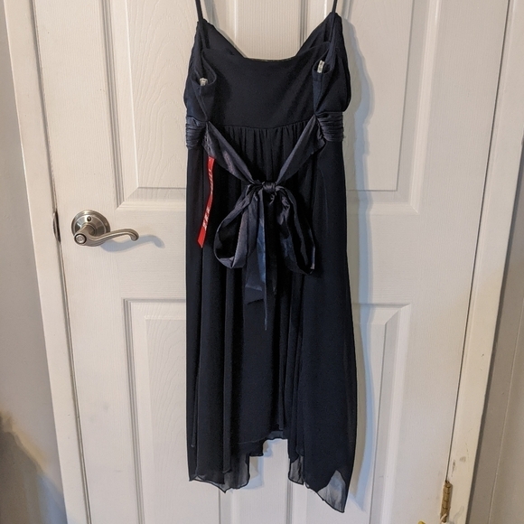 NWT City Triangles Navy Blue Tie‎ Waist Semi-Formal Homecoming Dress Size Large - Picture 4 of 10